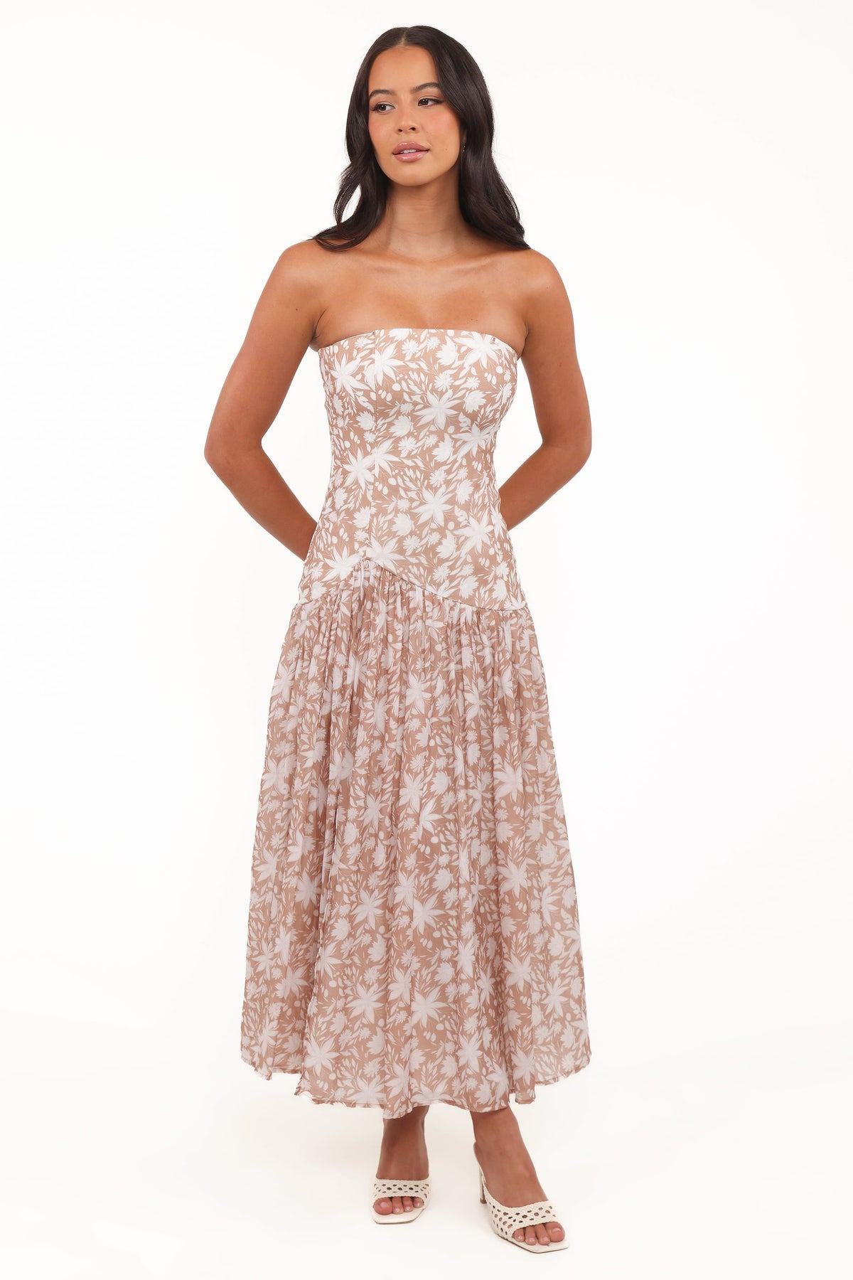 Nyx Strapless Maxi Dress in Mocha – view 6 of 7