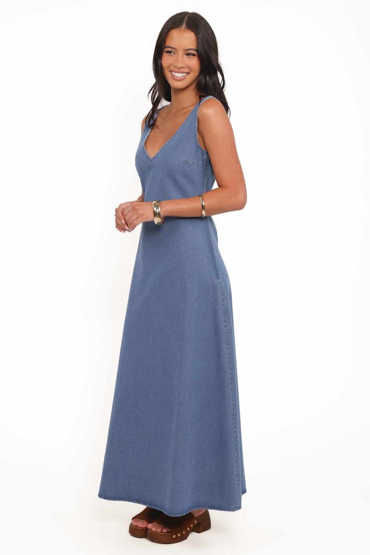 Odelia Denim Maxi Dress in Indigo – view 4 of 6