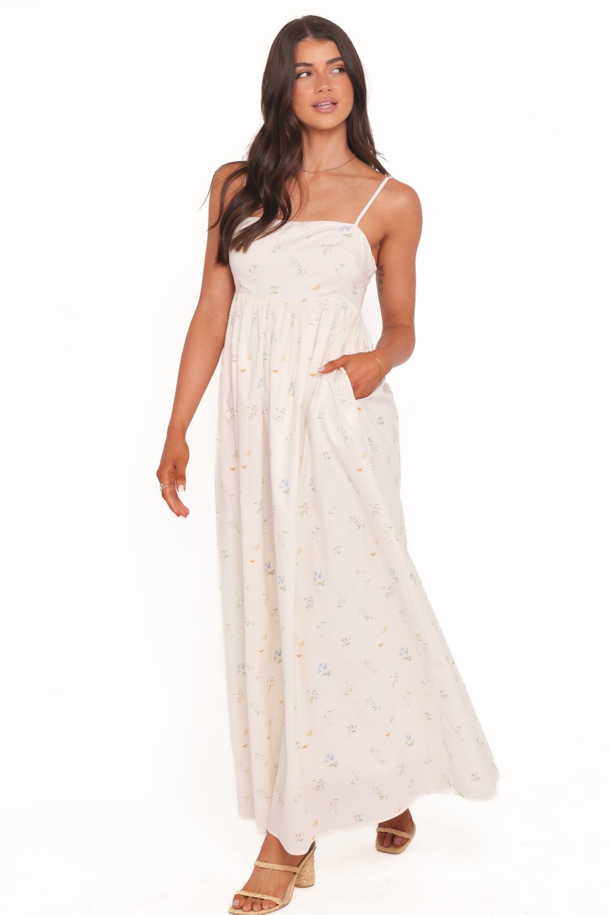 Odessa Maxi Dress in White Floral – view 3 of 6