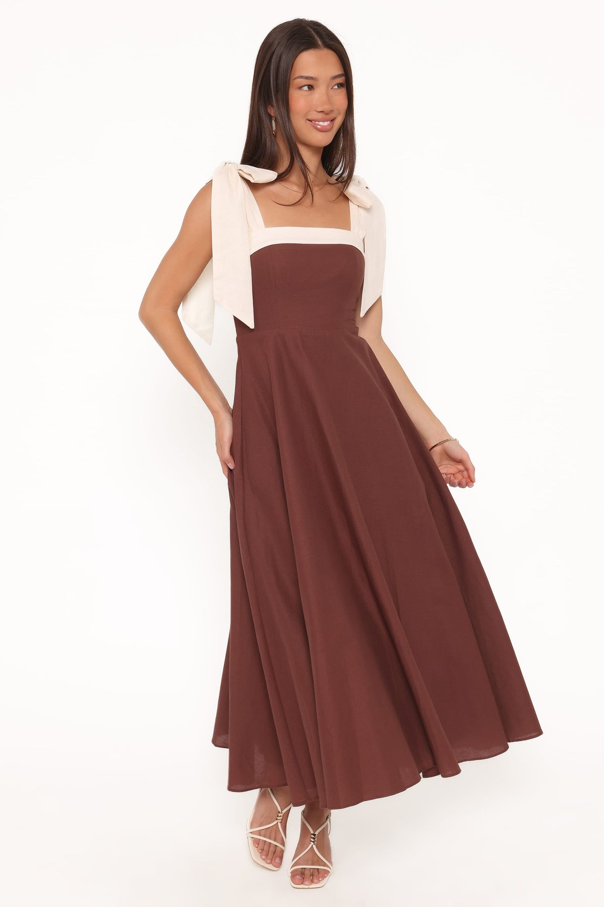 Olinda Midi Dress in Chocolate – view 5 of 6