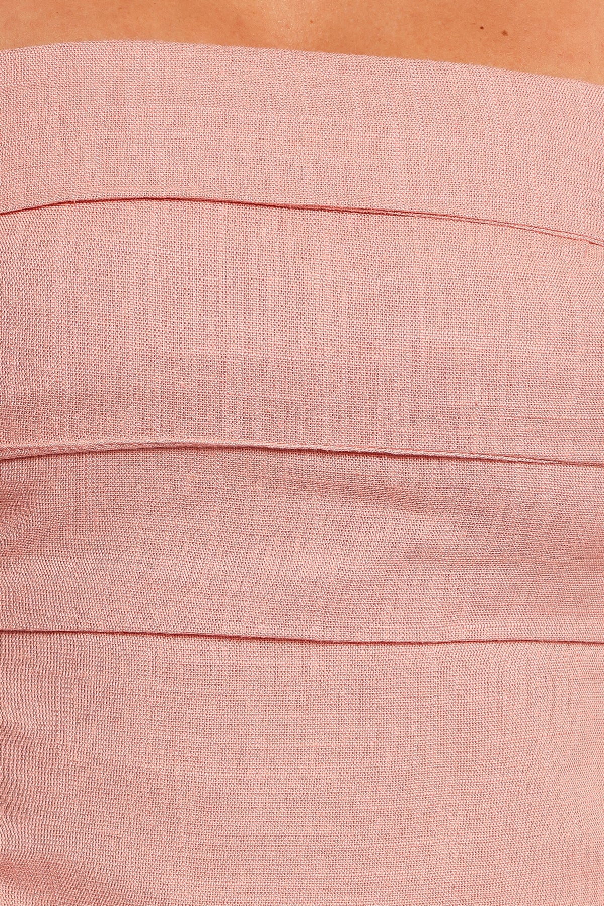 Patterson Tie Shoulder Midi Dress in Blush – view 7 of 7
