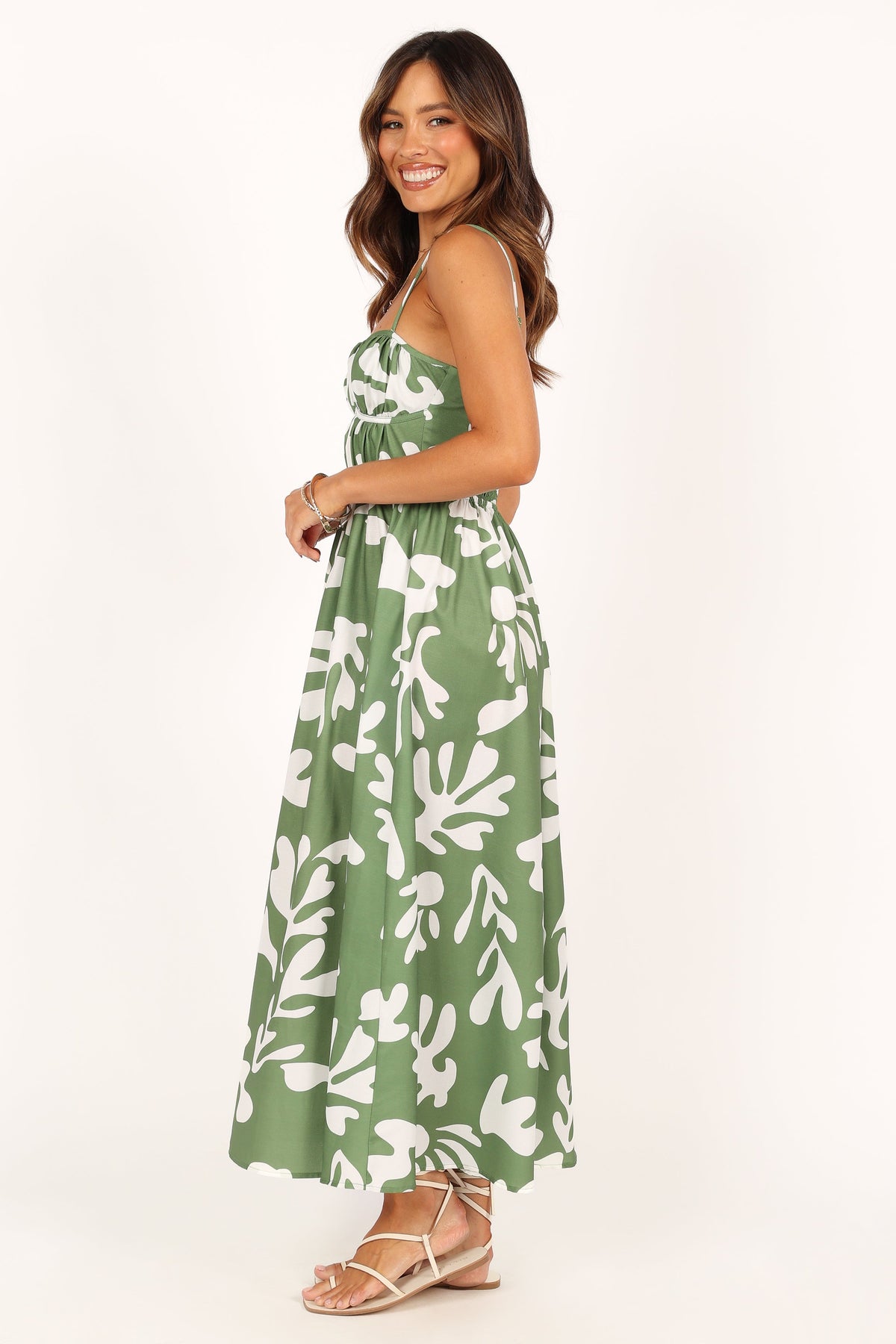 Payton Midi Dress in Khaki – view 4 of 8