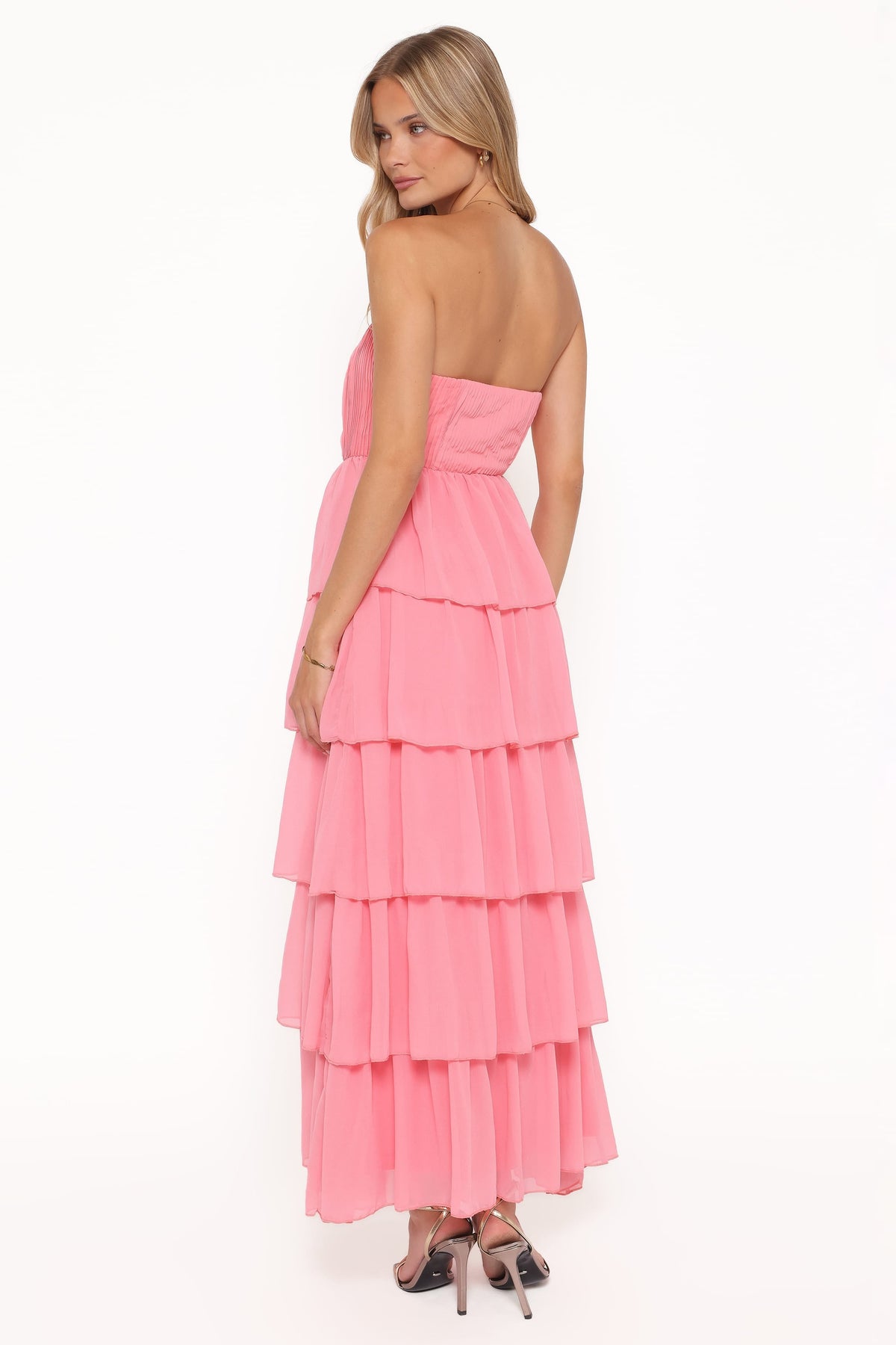 Peachester Strapless Maxi Dress in Coral – view 5 of 7