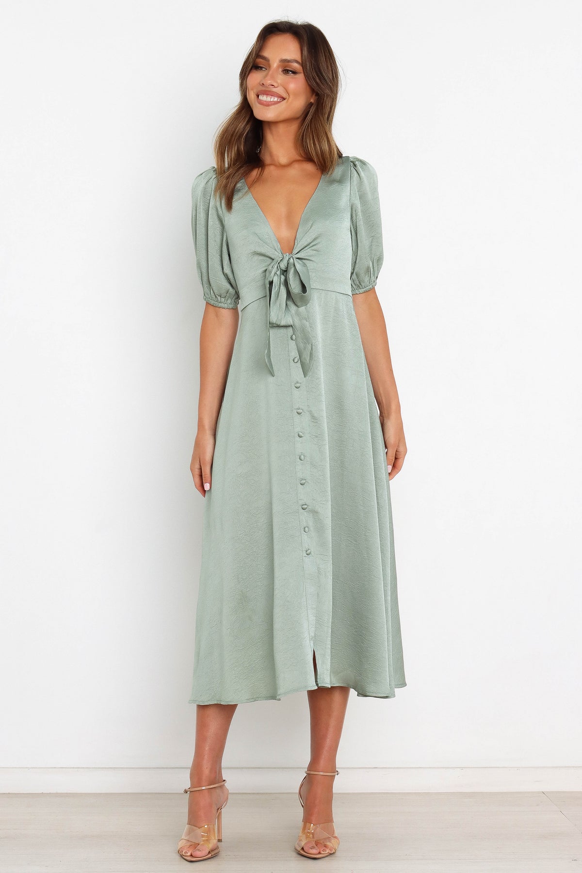 Piper Dress in Sage – view 1 of 8