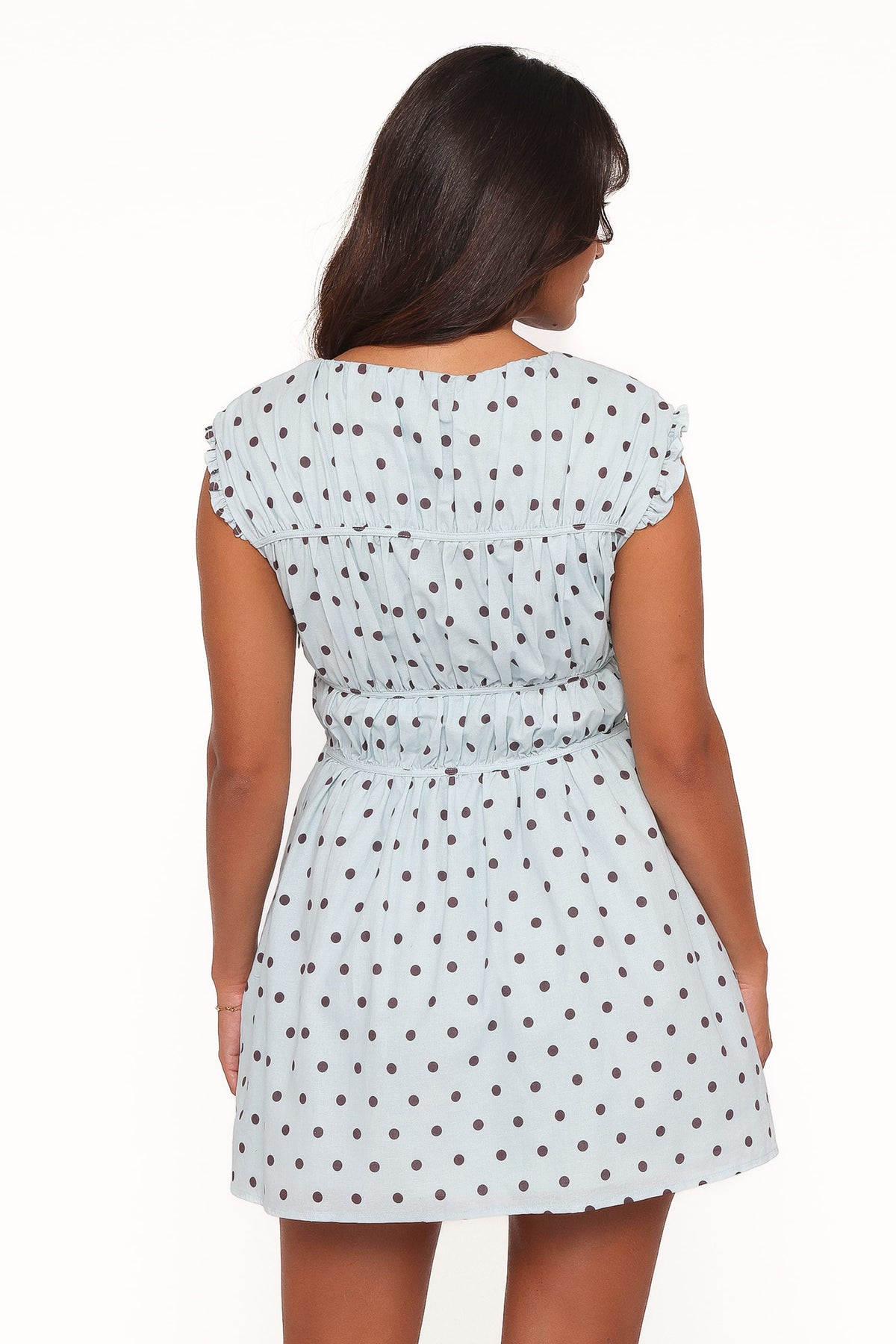 Pipper Mini Dress in Blue Polka Dot – view 5 of 9