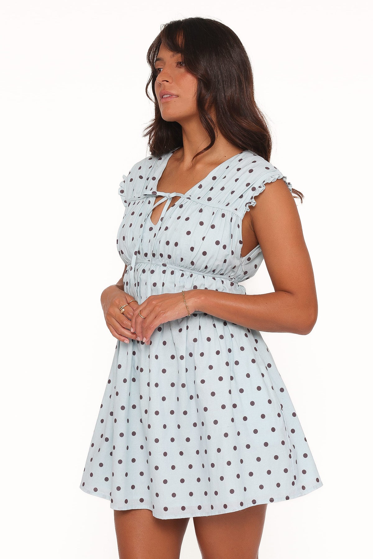 Pipper Mini Dress in Blue Polka Dot – view 4 of 9