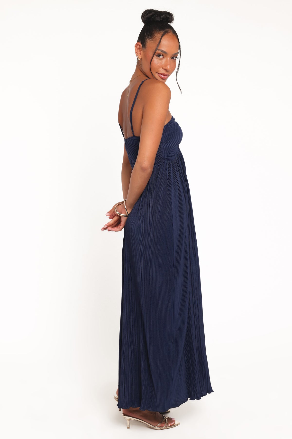 Polly Halterneck Maxi Dress in Navy – view 3 of 5
