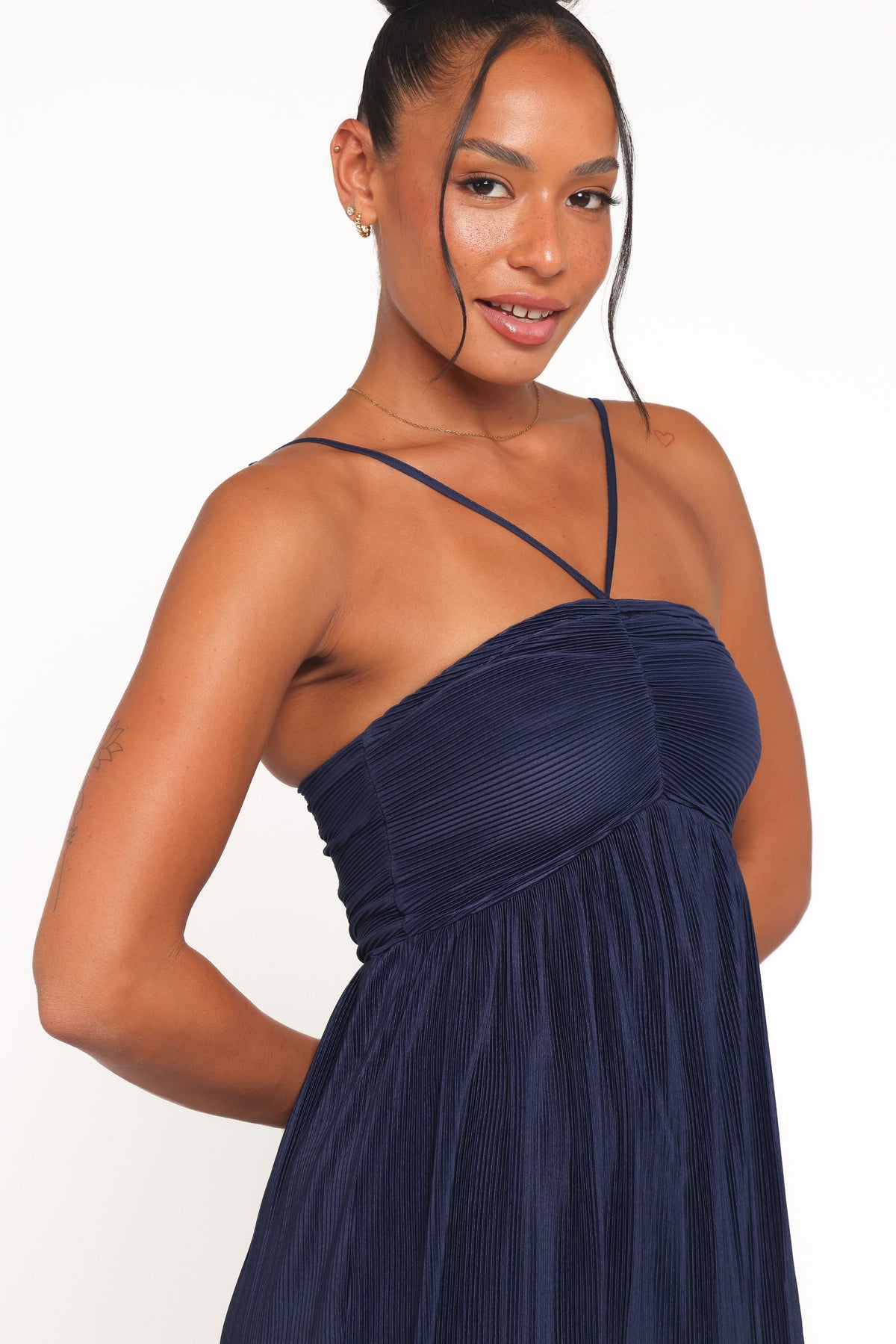 Polly Halterneck Maxi Dress in Navy – view 2 of 5