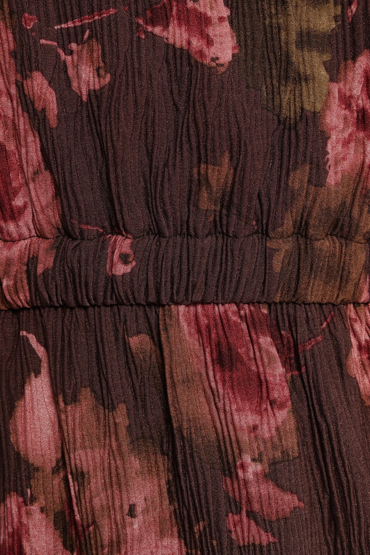 Pontee One Shoulder Pleated Midi Dress in Chocolate Brown – view 8 of 8