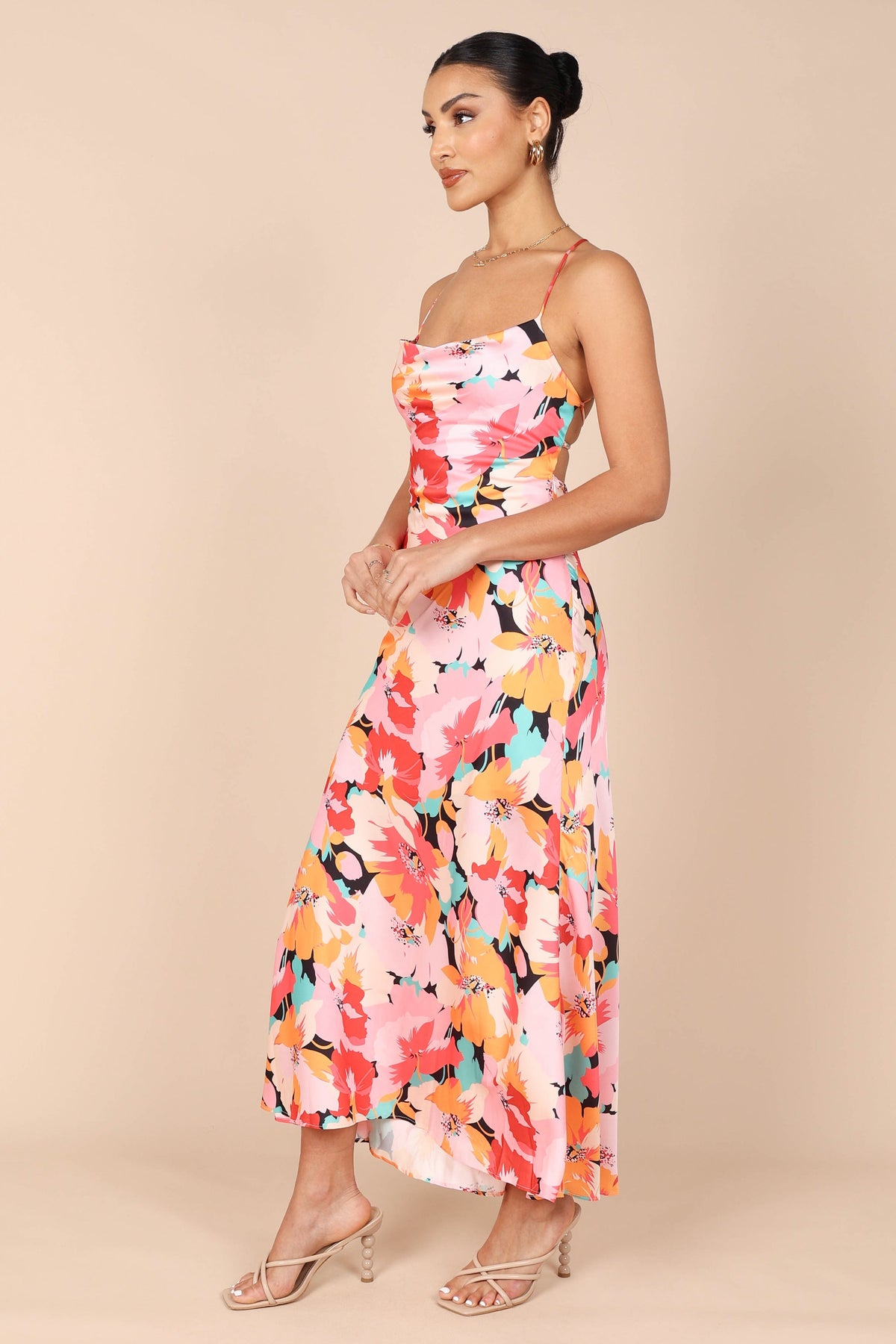 Posse Midi Slip Dress in Pink Floral – view 6 of 9