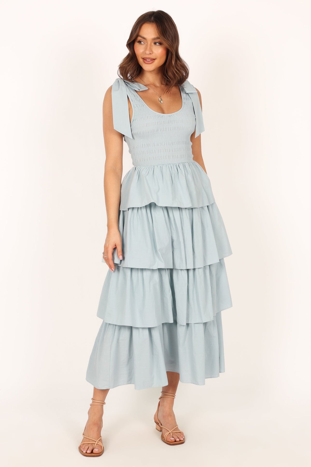 Raphael Tiered Maxi Dress in Blue – view 4 of 9