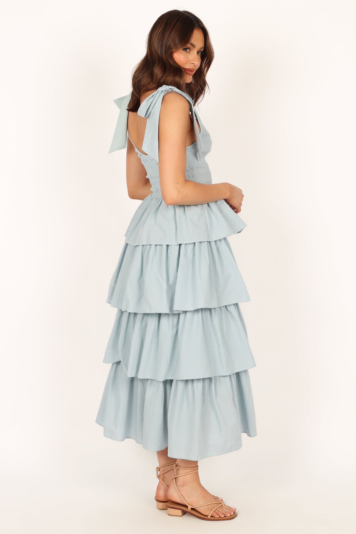 Raphael Tiered Maxi Dress in Blue – view 6 of 9
