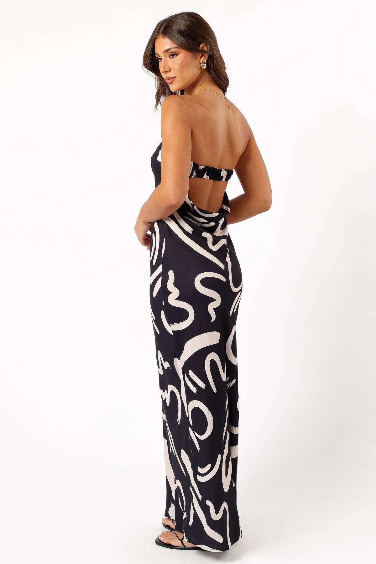 Remmie Strapless Maxi Dress in Black/White – view 6 of 8