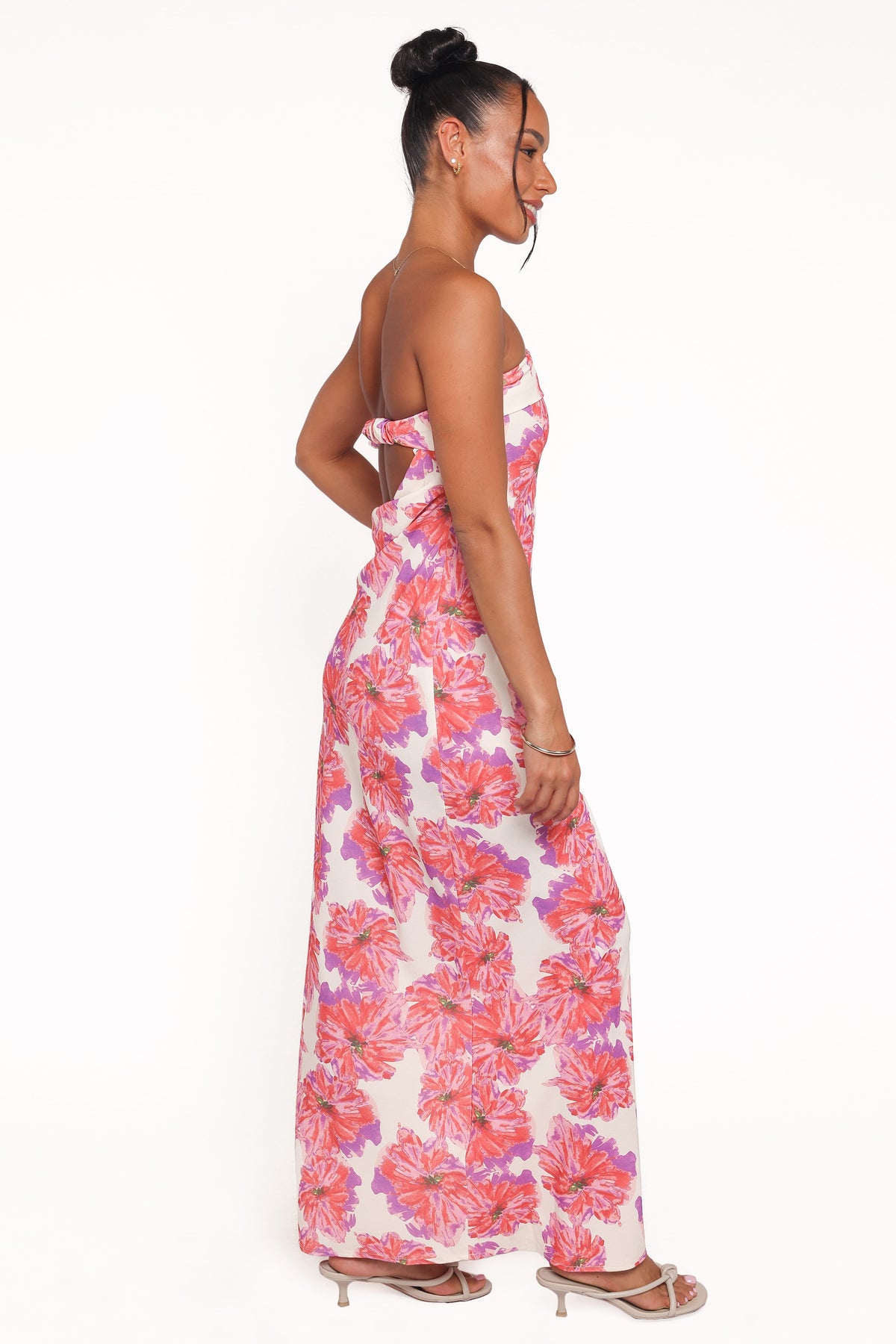 Remmie Strapless Maxi Dress in Pink Floral – view 3 of 5