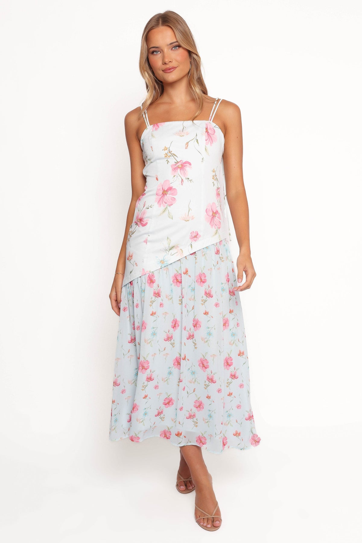 Renata Maxi Dress in Blue Floral – view 2 of 10