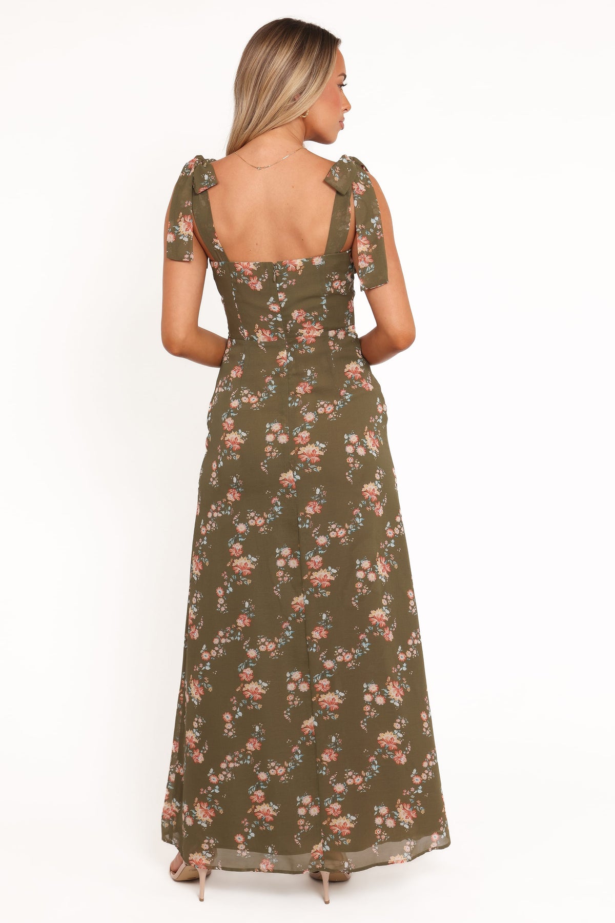 Renita Maxi Dress in Olive Floral – view 5 of 8