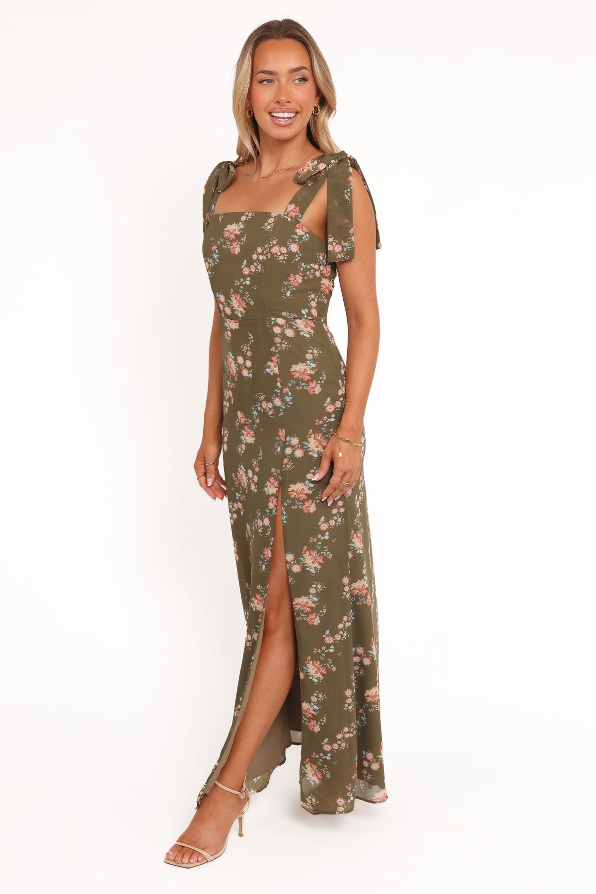 Renita Maxi Dress in Olive Floral – view 4 of 8