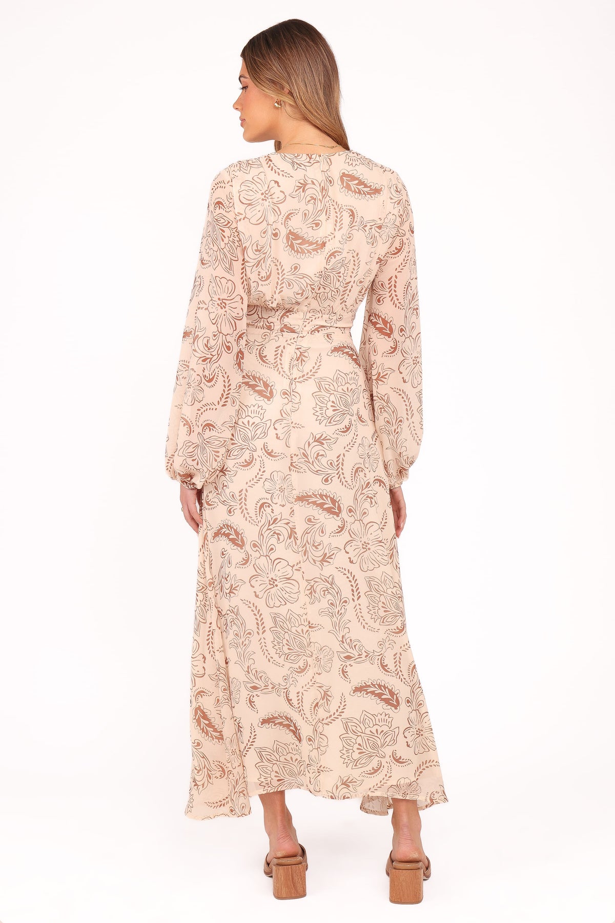 Riba Midi Dress in Brown Paisley – view 5 of 8