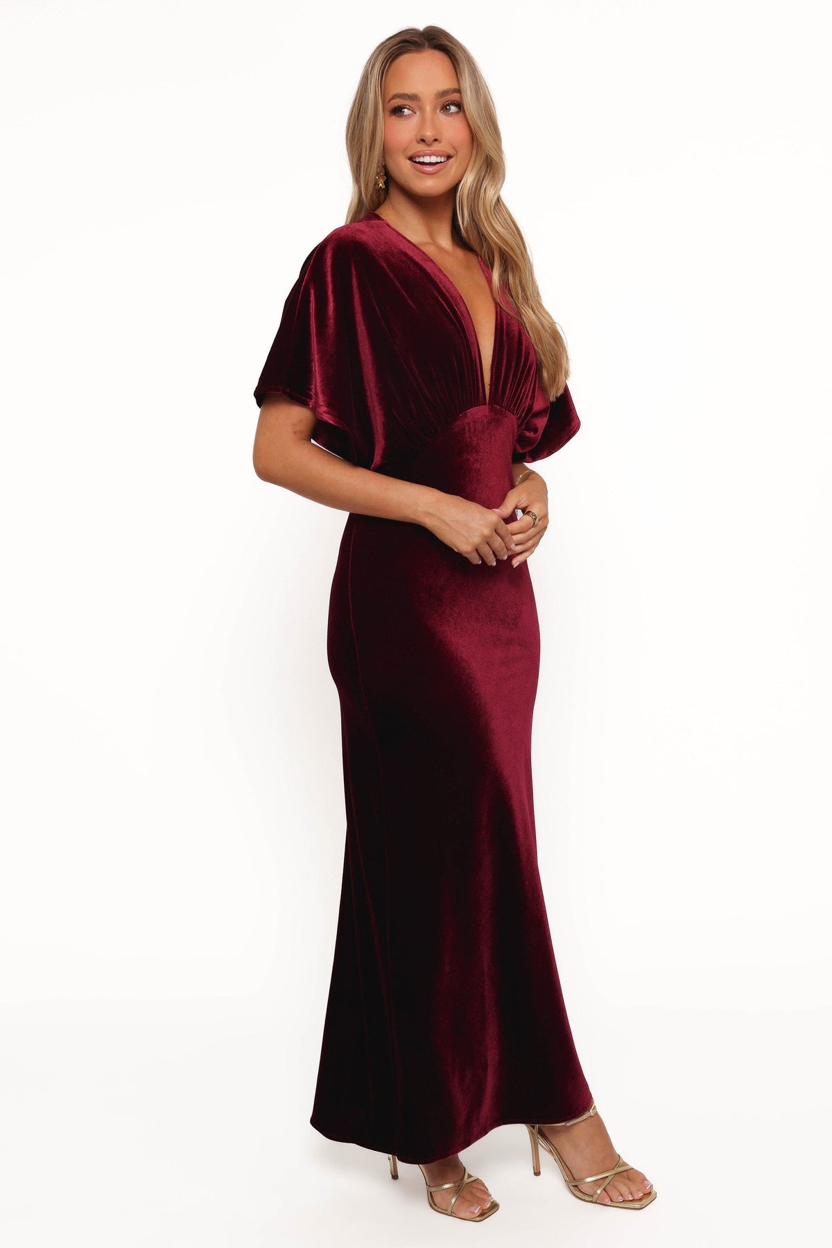 Ricki Velvet Maxi Dress in Wine – view 7 of 8