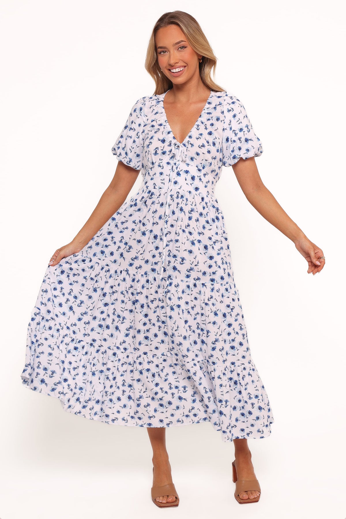 Roberts Maxi Dress in Blue Ditsy Floral – view 6 of 8