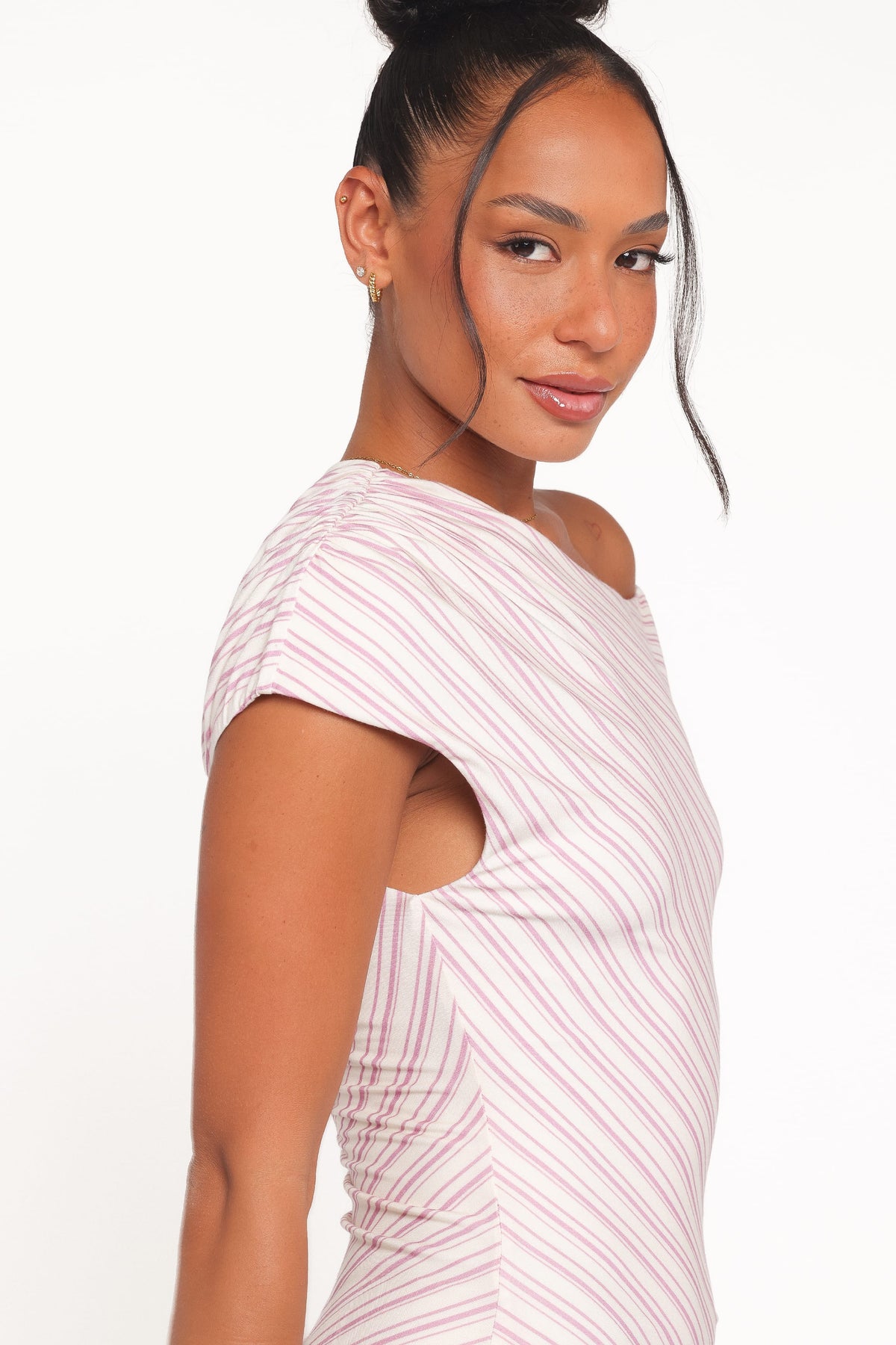 Rois Mini Dress in Pink Stripe – view 3 of 7