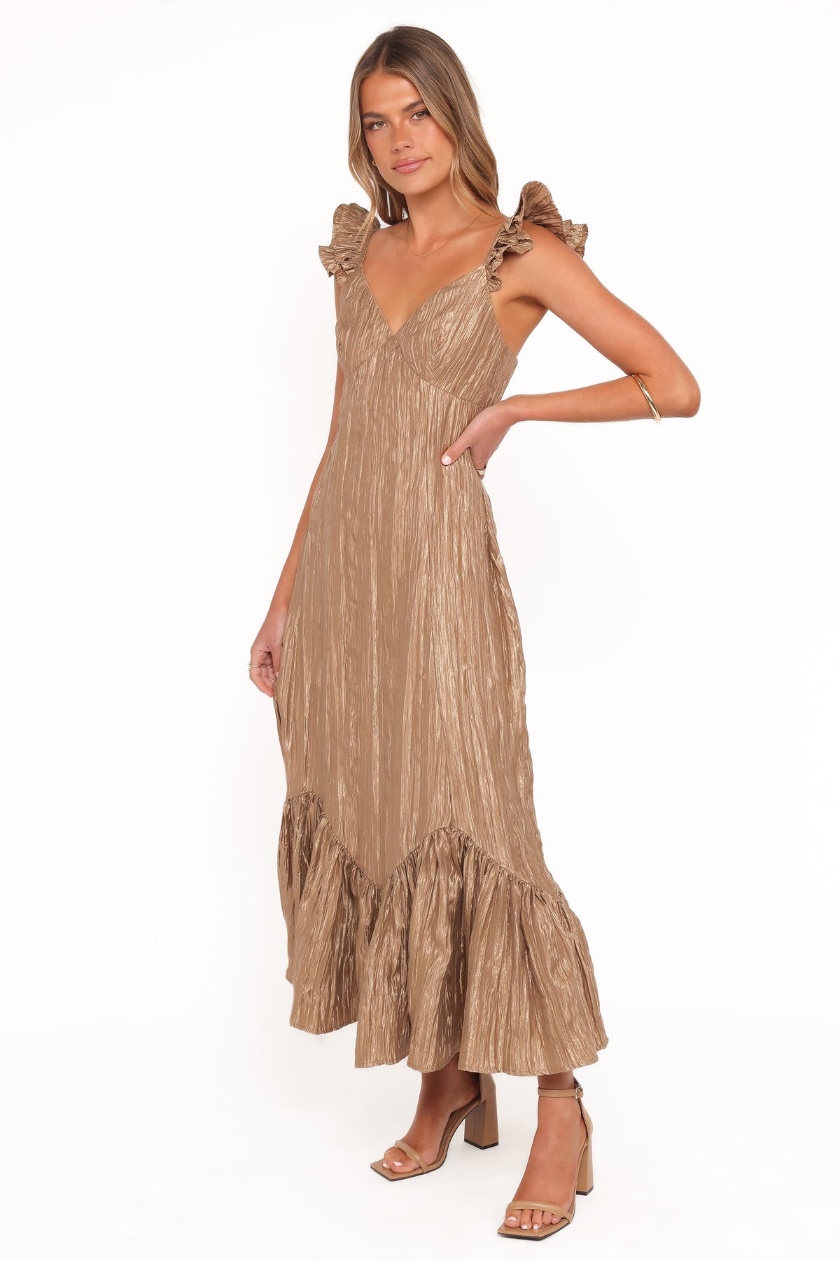 Romola Midi Dress in Bronze – view 3 of 7