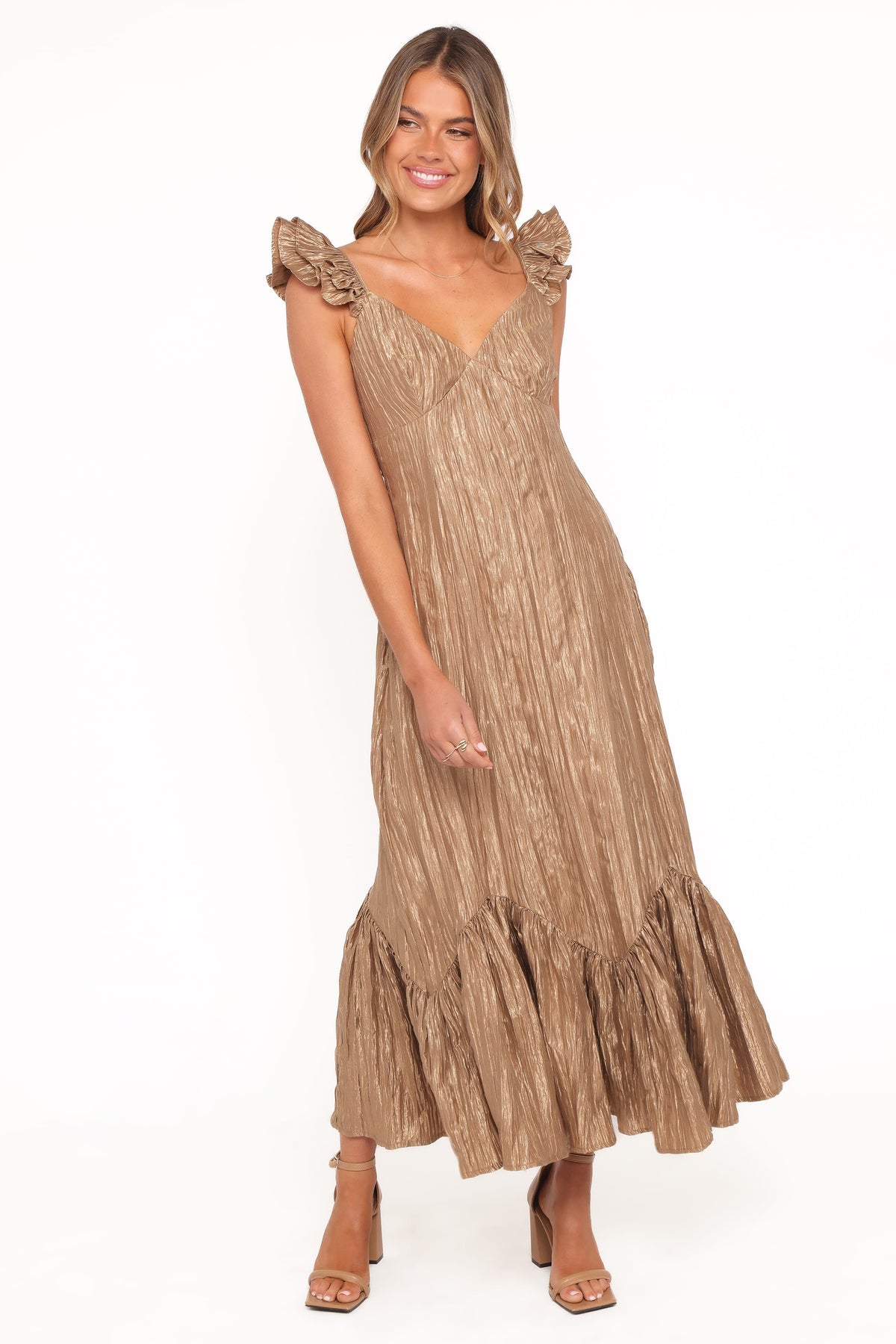 Romola Midi Dress in Bronze – view 6 of 7
