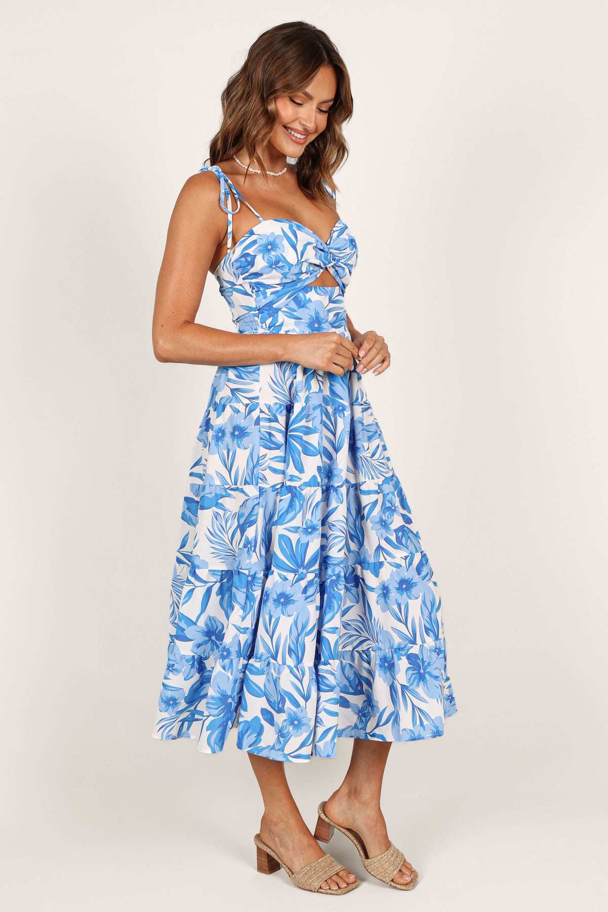 Rose Midi Dress in Blue/White – view 5 of 6