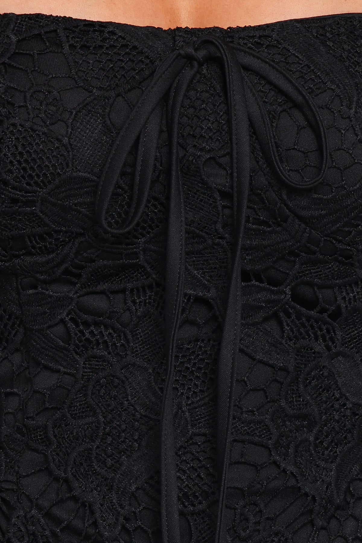 Roselle Lace Mini Dress in Black – view 6 of 6