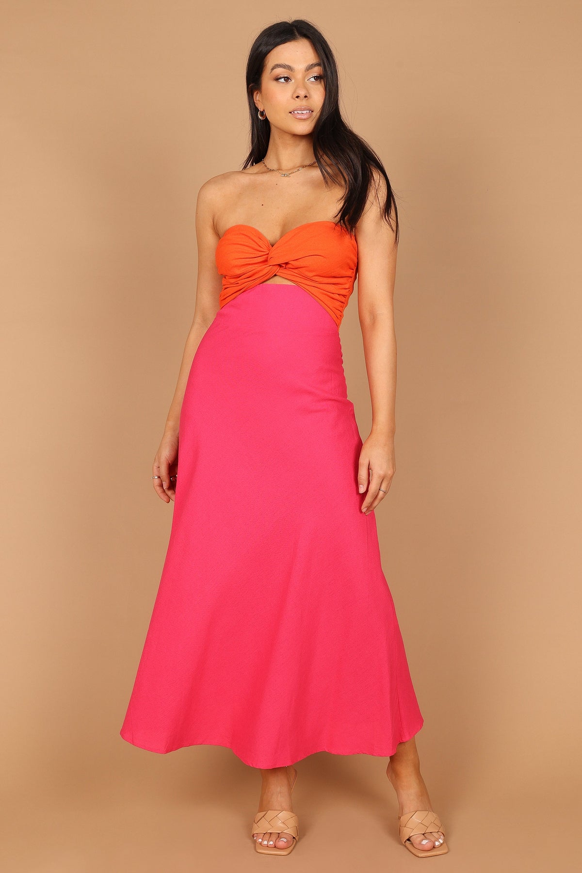 Rosetta Dress in Fuchsia/Orange – view 1 of 6