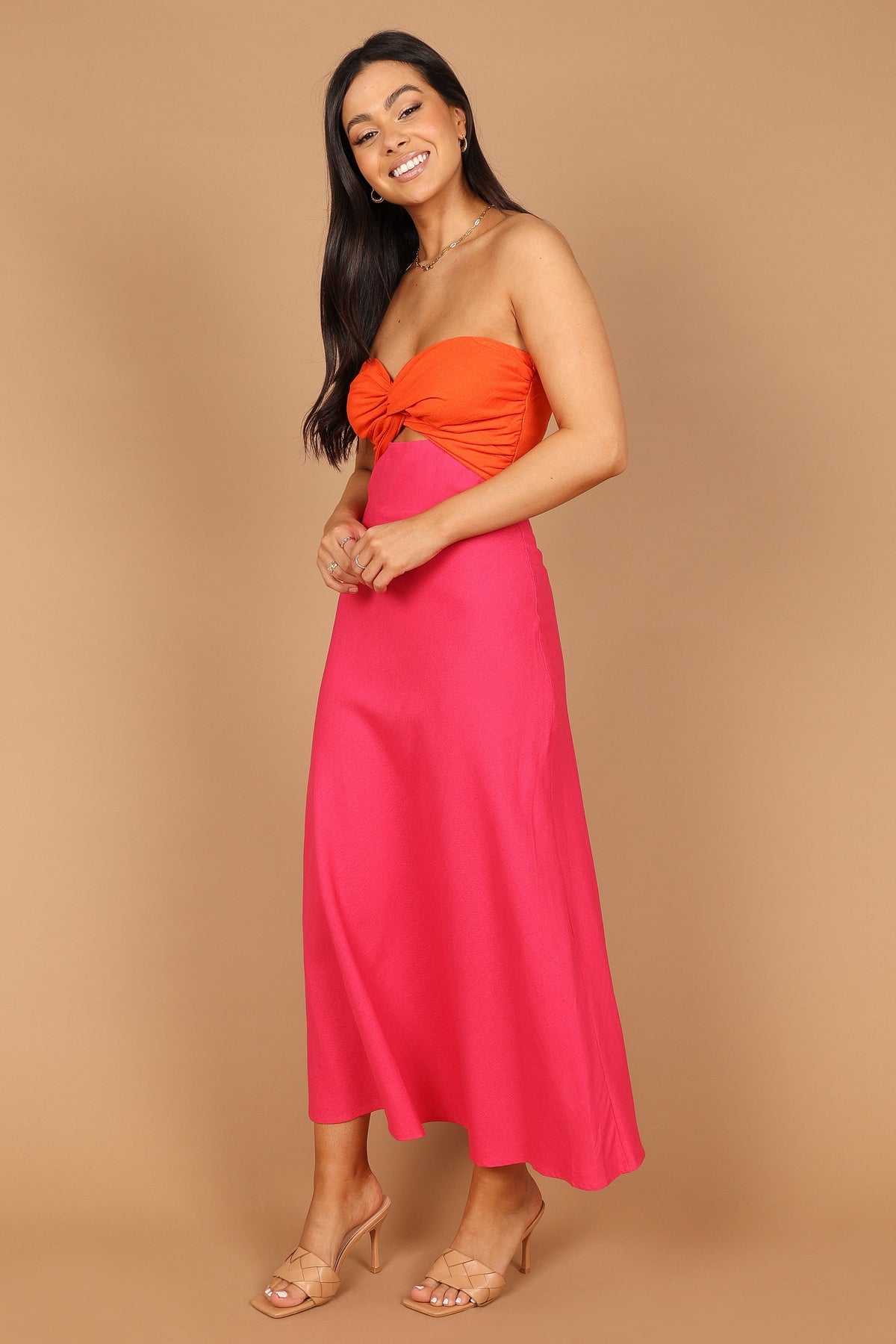 Rosetta Dress in Fuchsia/Orange – view 3 of 6
