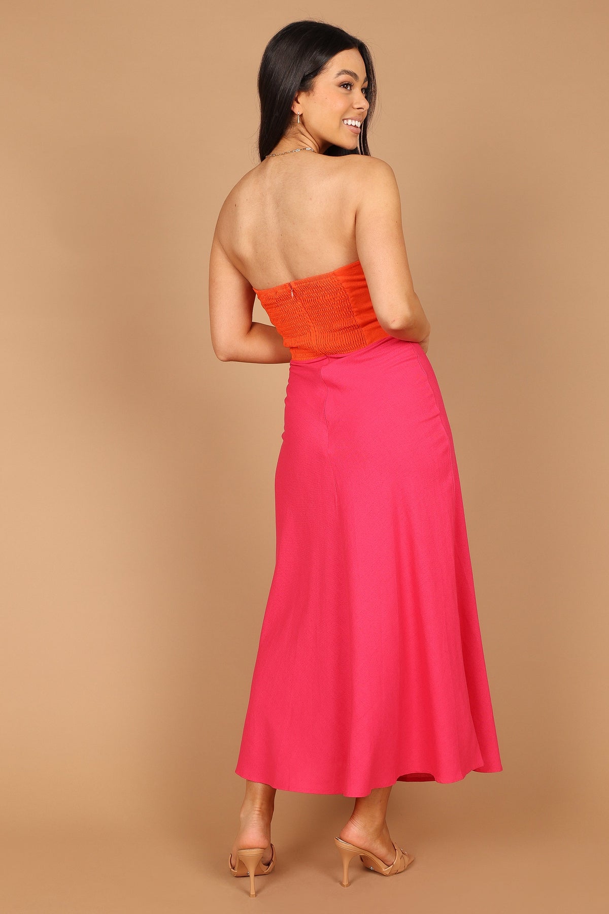 Rosetta Dress in Fuchsia/Orange – view 4 of 6