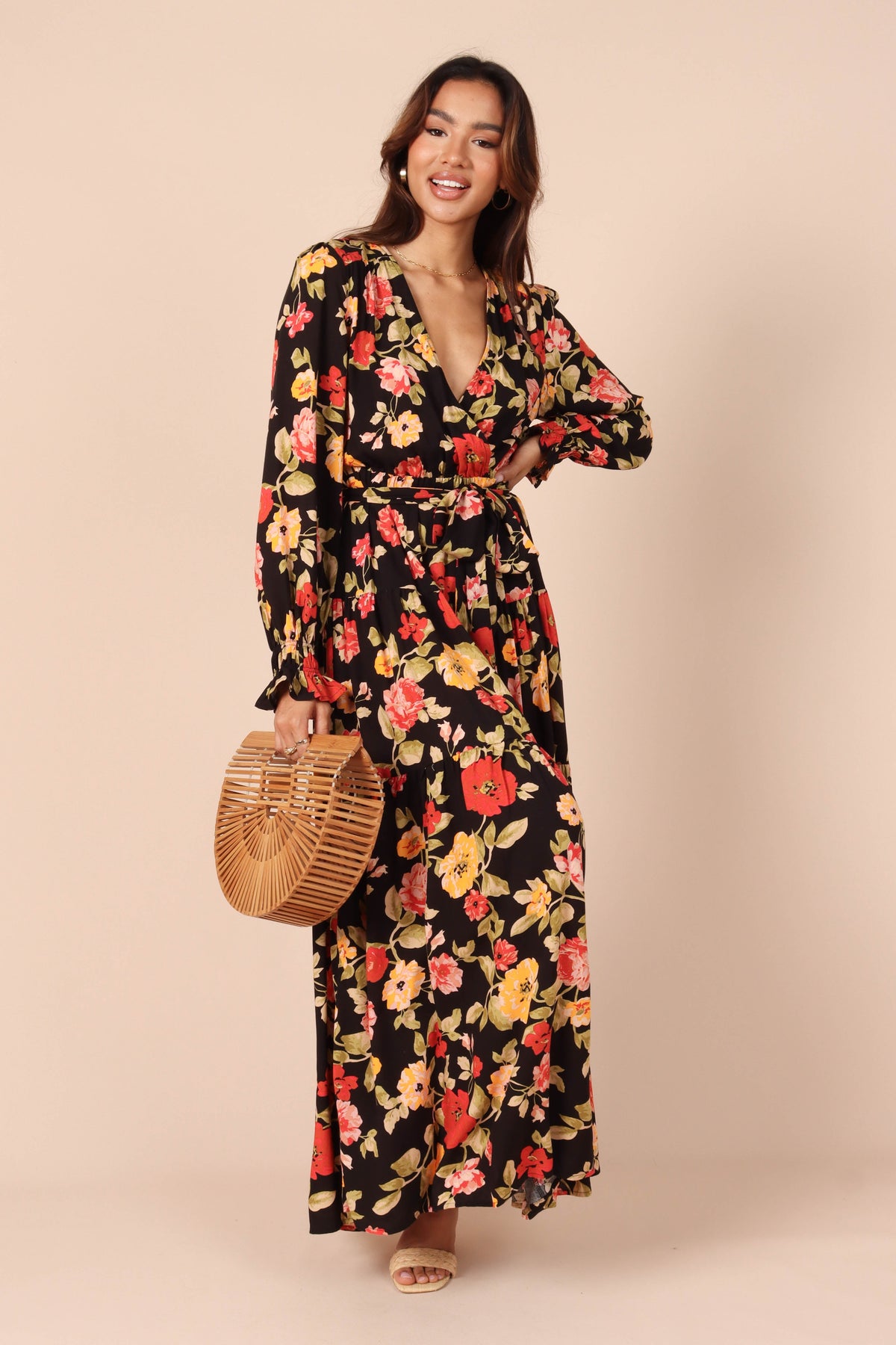 Ruana Maxi Dress in Black Floral – view 3 of 8
