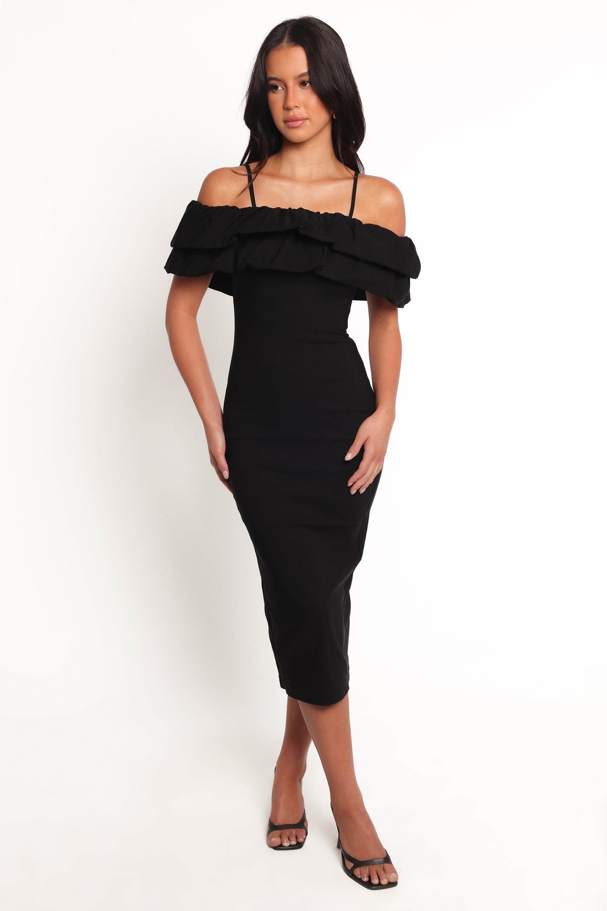 Sammi Midi Dress in Black – view 1 of 8