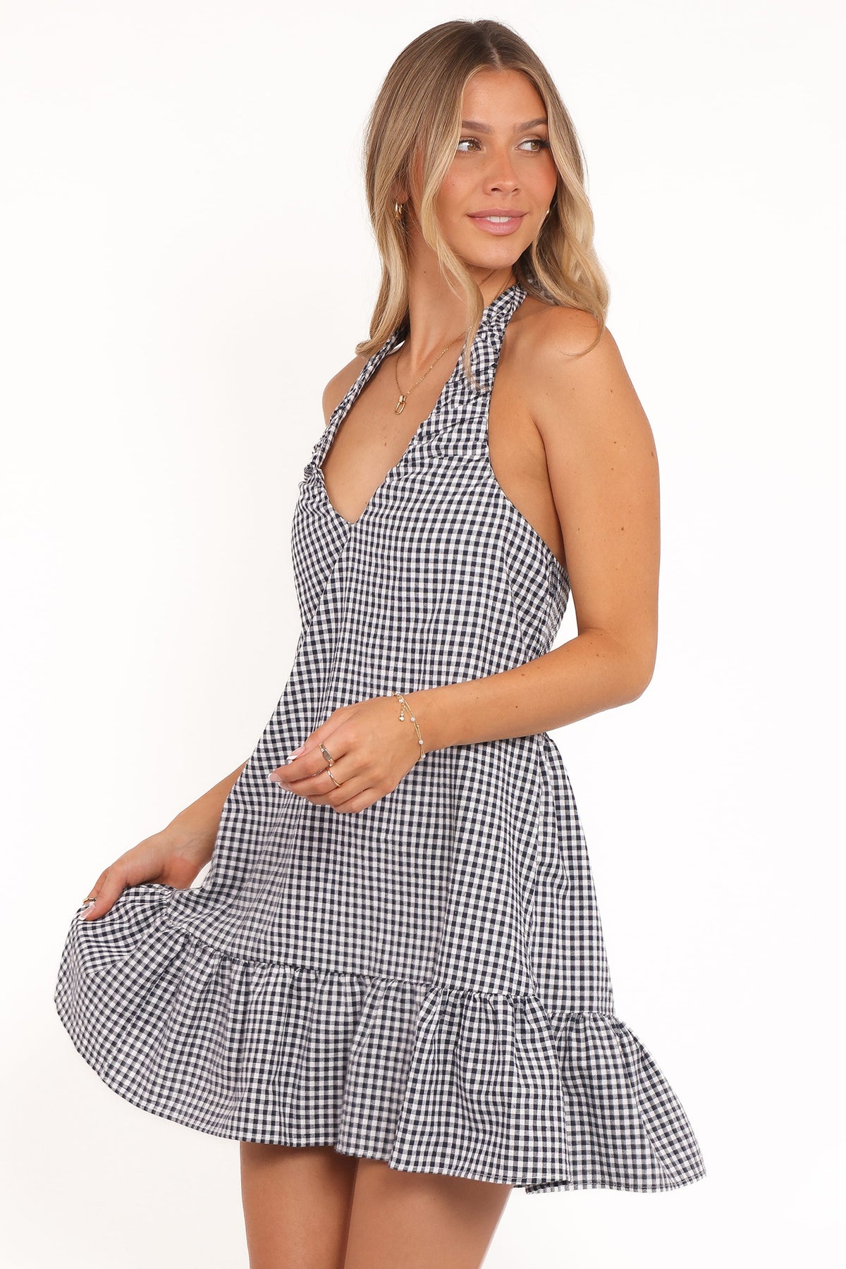 Samson Mini Dress in Navy Gingham – view 4 of 8