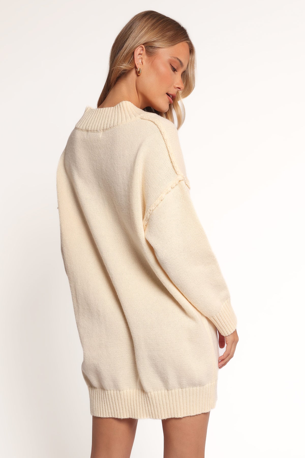 Sancia Knit Mini Dress in Cream – view 5 of 7