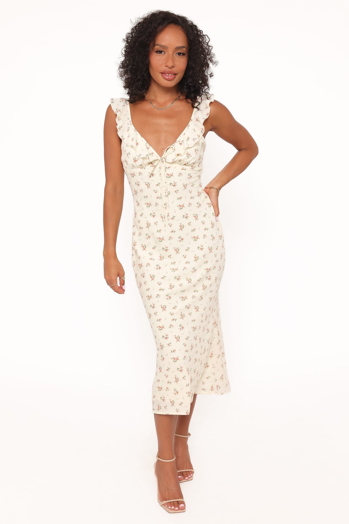 Sansa Midi Dress in Yellow Floral – view 5 of 6