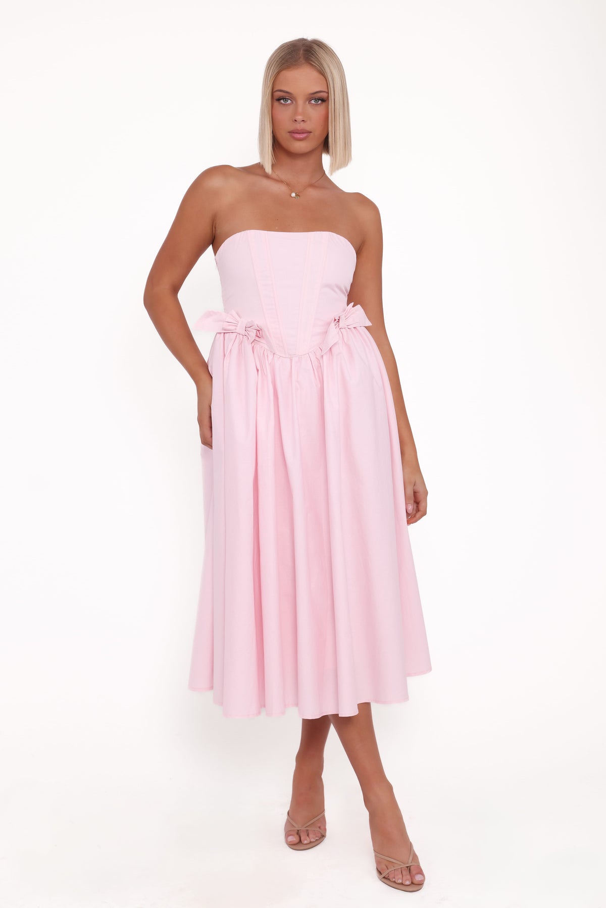 Seren Midi Dress in Pink – view 1 of 6