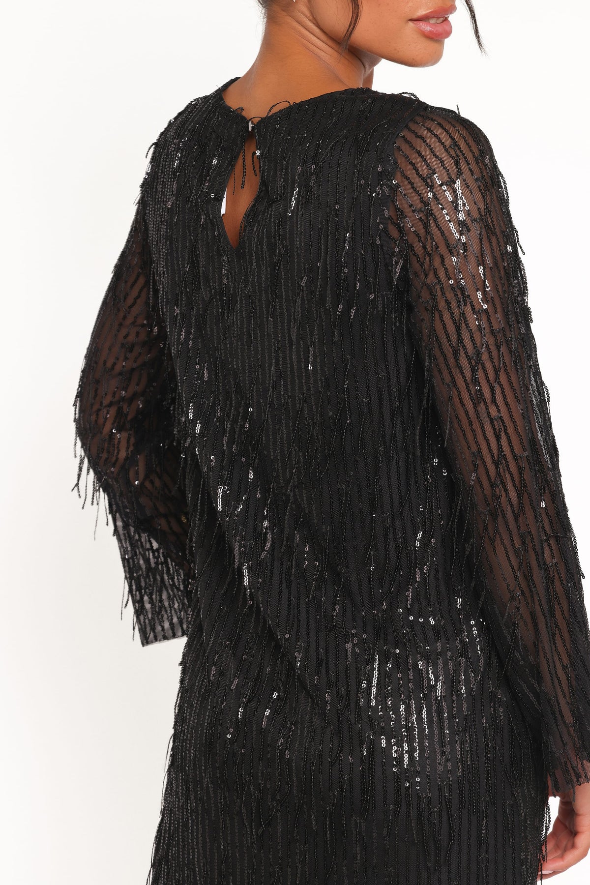 Serena Sequin Mini Dress in Black – view 3 of 8