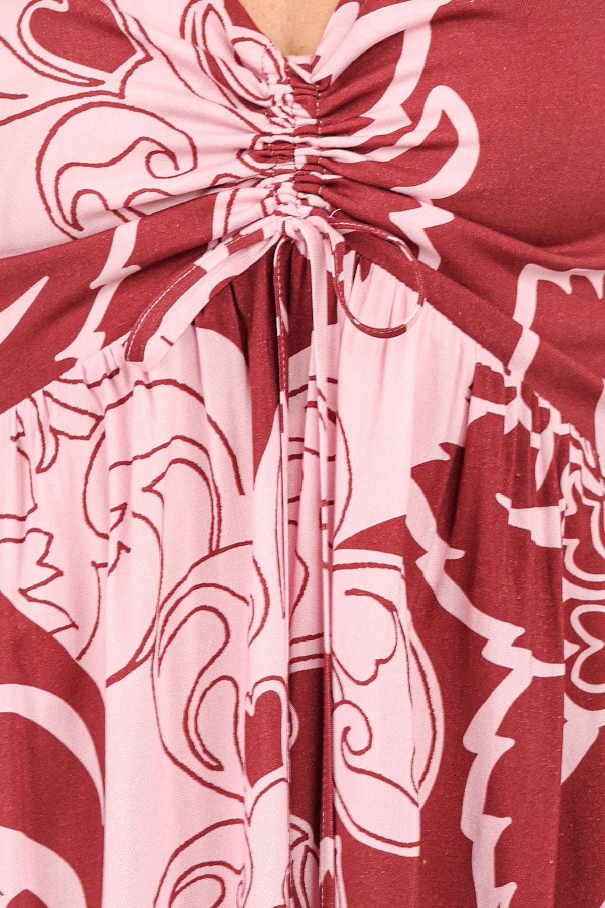 Shanae Maxi Dress in Pink Brown Paisley – view 6 of 7