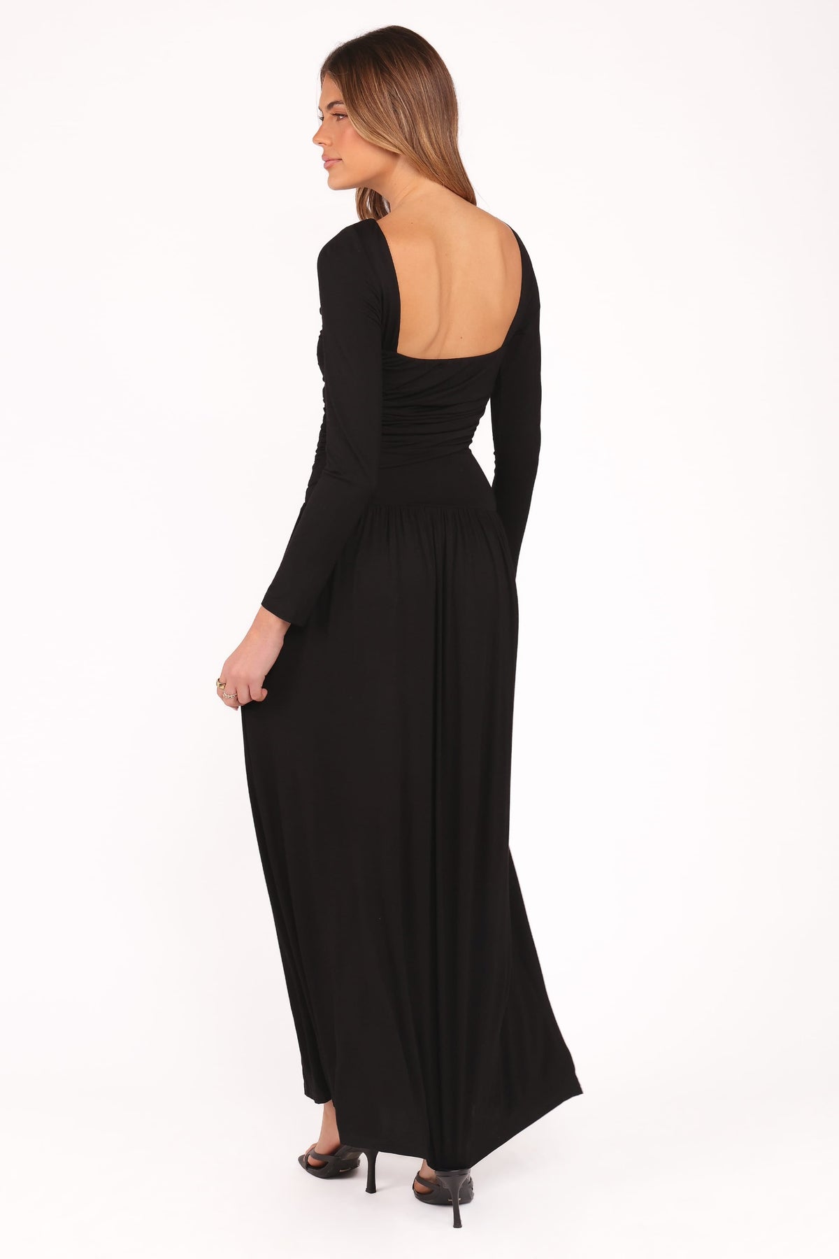 Shirley Long Sleeve Maxi Dress in Black – view 5 of 6