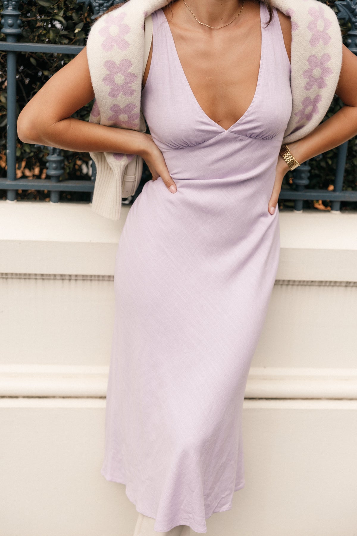 Shyla Midi Dress in Lilac – view 2 of 9