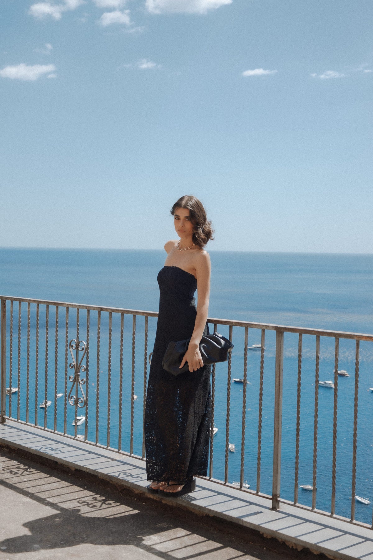 Sienna Strapless Maxi Dress in Black Lace – view 8 of 8
