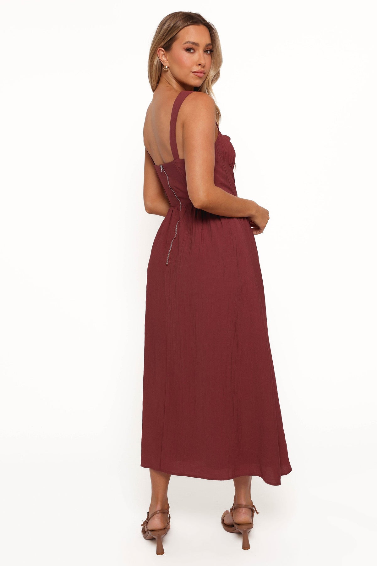 Sofie Midi Dress in Brick – view 7 of 9