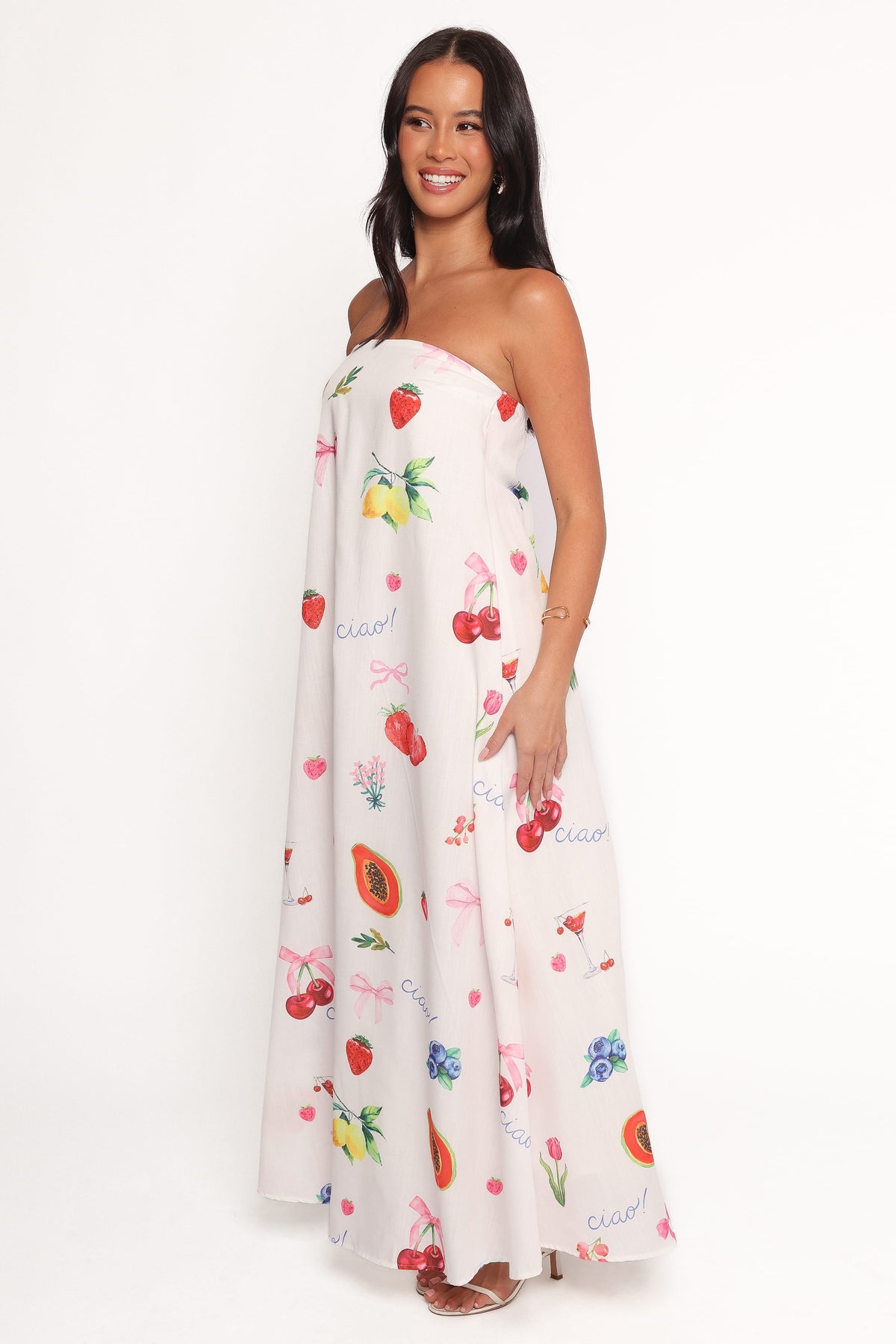 Soph Strapless Maxi Dress in Ciao Bow Print – view 3 of 6
