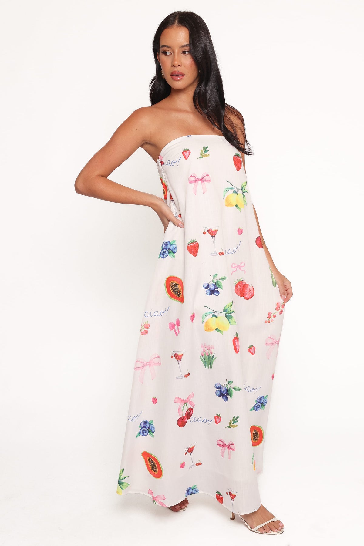 Soph Strapless Maxi Dress in Ciao Bow Print – view 5 of 6