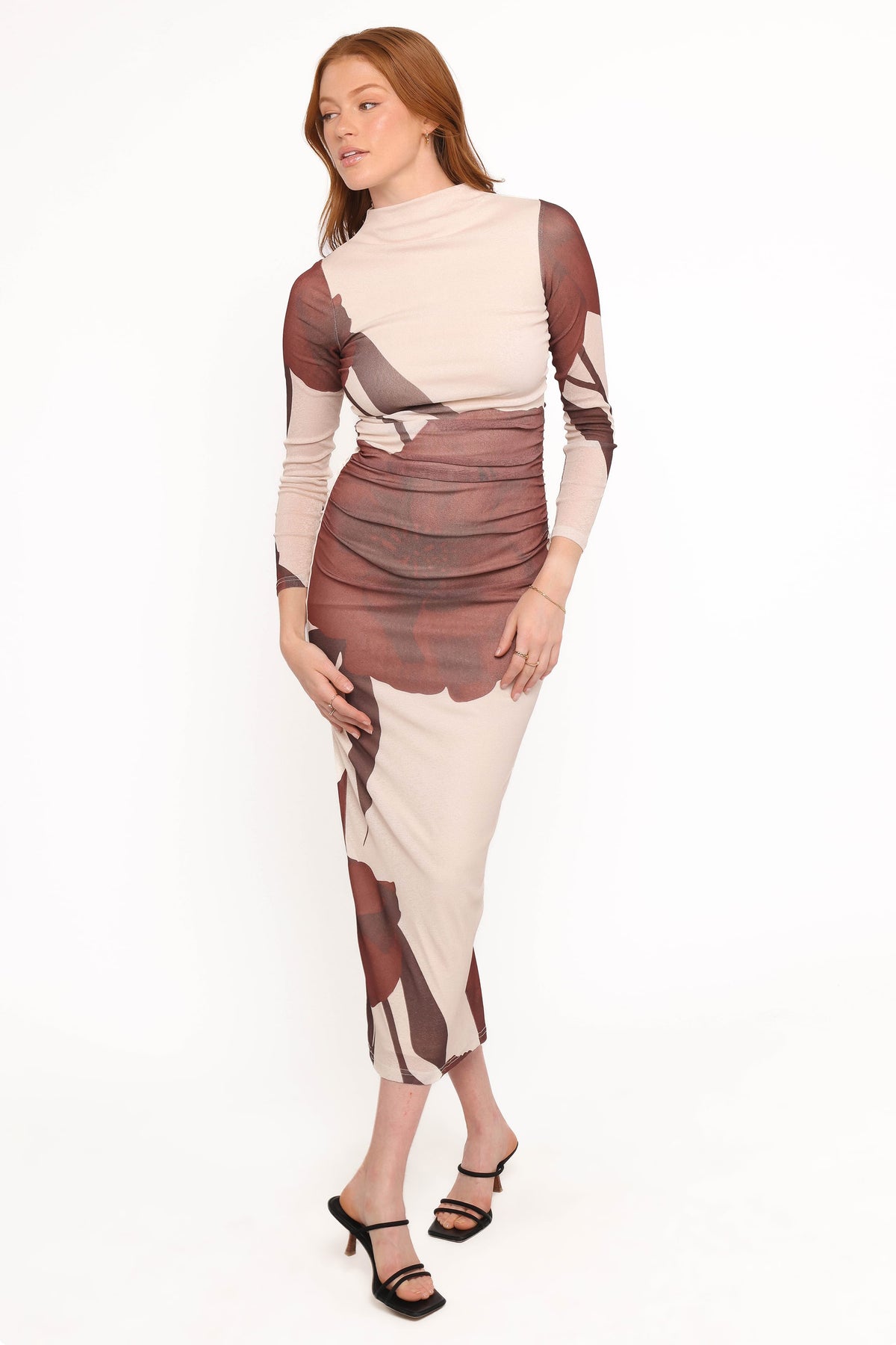 Sukin Midi Dress in Brown Floral – view 6 of 7
