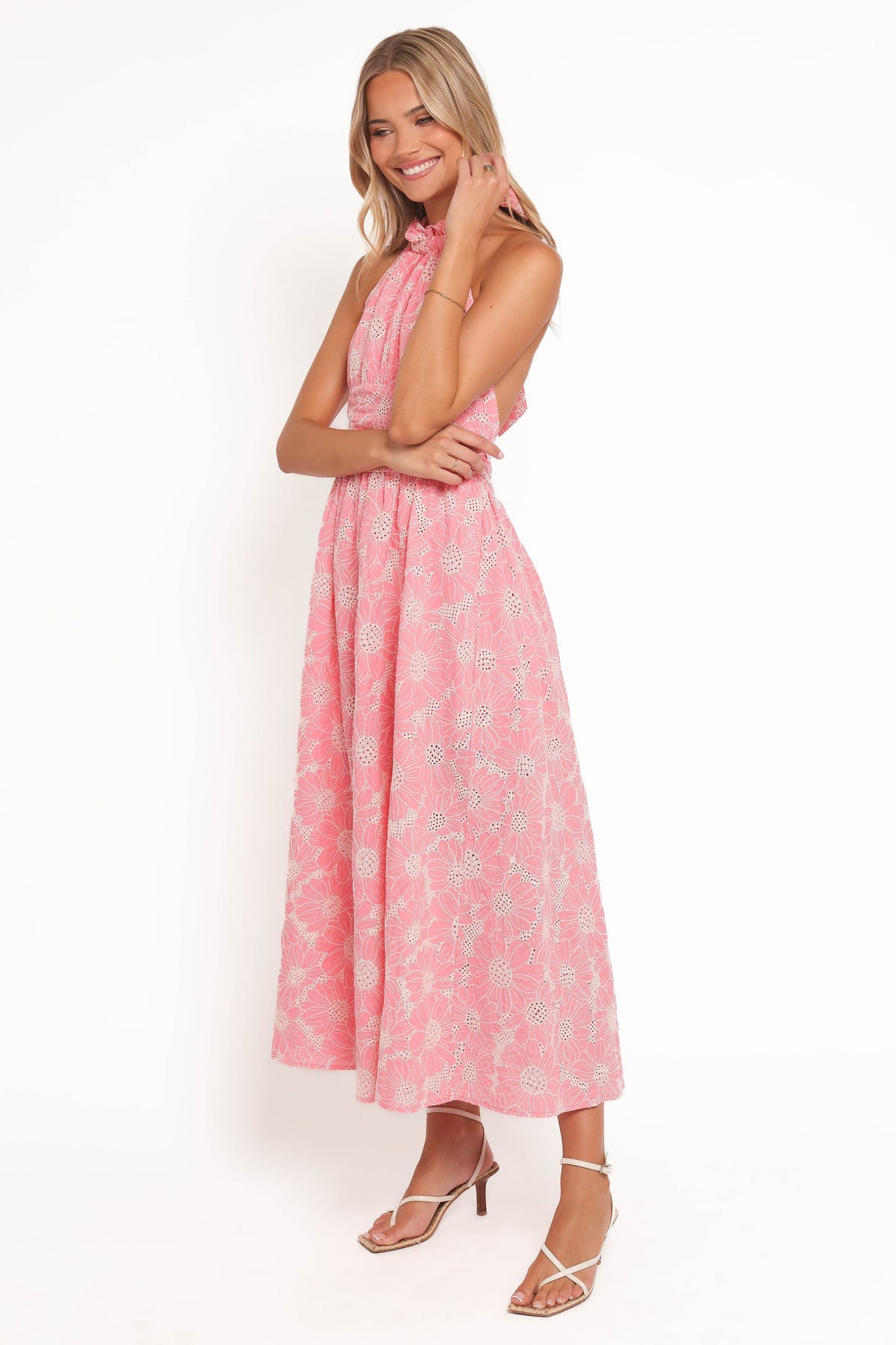 Taila Halterneck Midi Dress in Pink – view 3 of 6