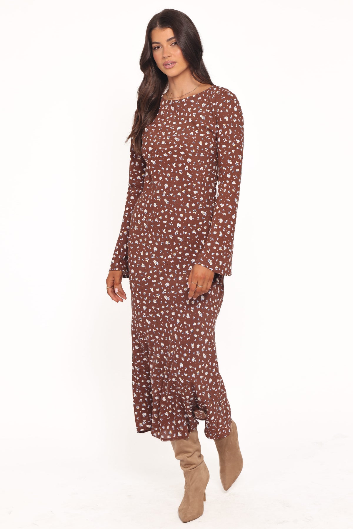 Talitha Maxi Dress in Brown Floral – view 4 of 6