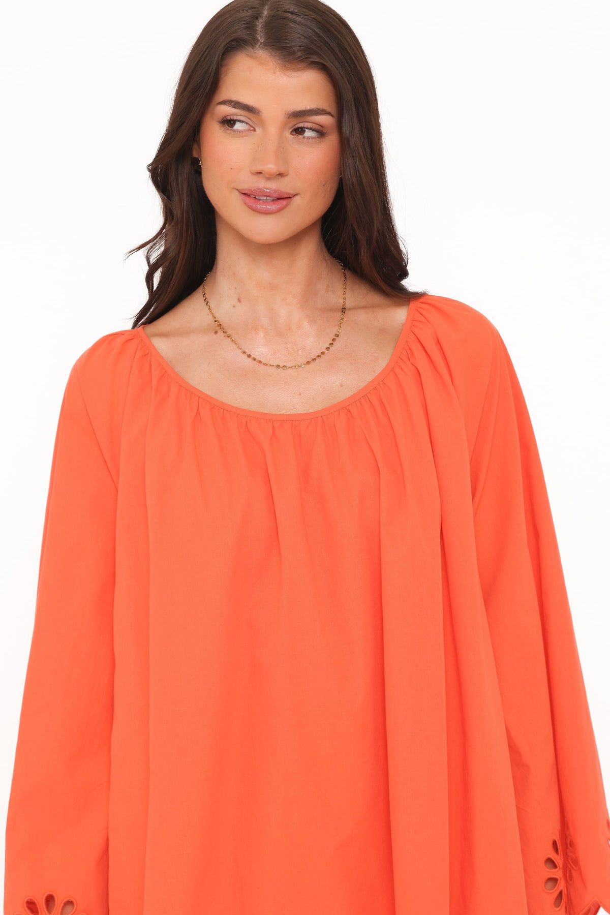 Tampa Long Sleeve Mini Dress in Orange – view 3 of 8